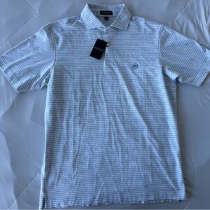 Peter Millar (NWT) Crown Crafted Polo Shirt Men’s Medium Blue White Stripe